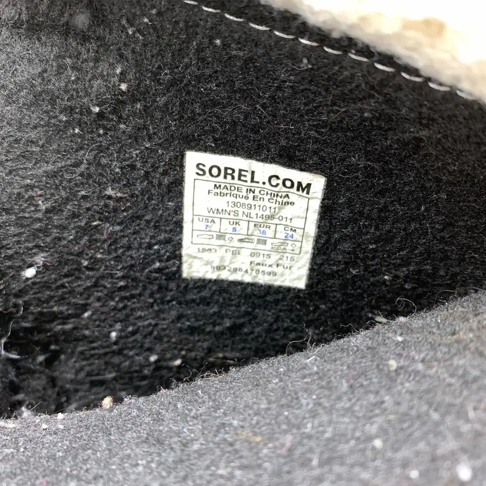 Sorel Tivoli II NL1495-011 Womens US 7 Black Waterproof Winter Snow Boots